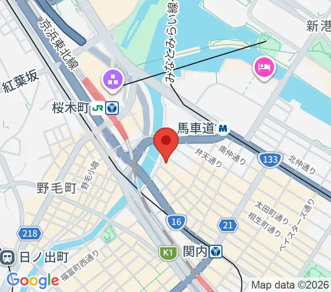 カワイ横浜の地図