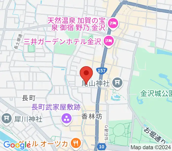 金沢市文化ホールの地図