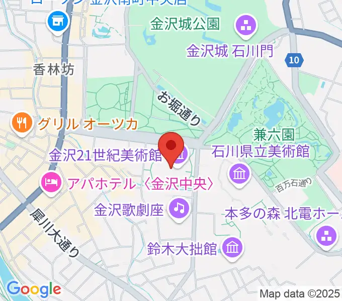 金沢21世紀美術館の地図