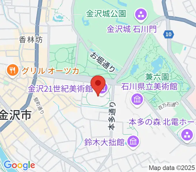 金沢21世紀美術館の地図