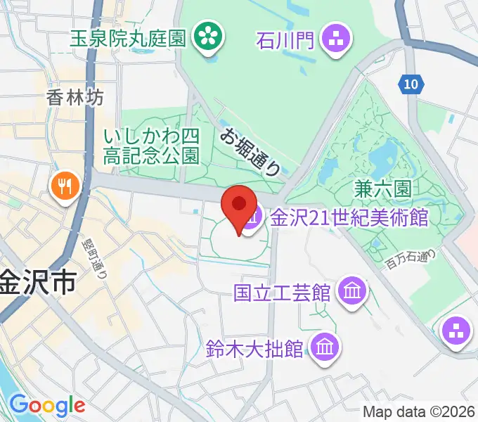 金沢21世紀美術館の地図