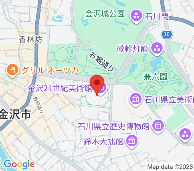 金沢21世紀美術館の地図