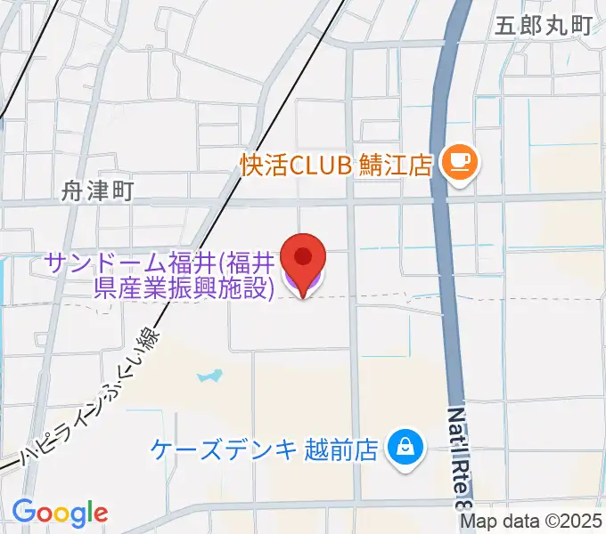 サンドーム福井の地図