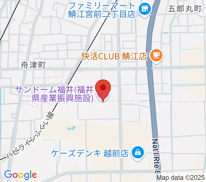 サンドーム福井の地図
