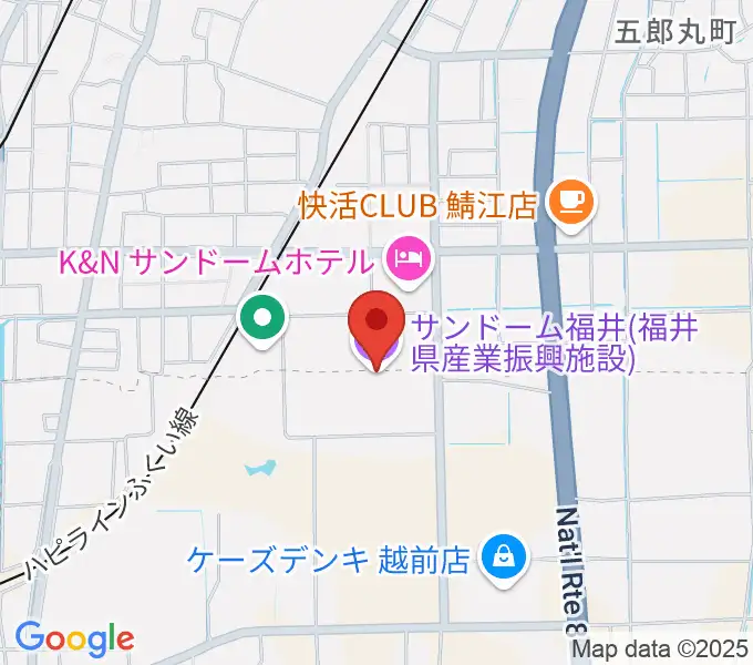 サンドーム福井の地図