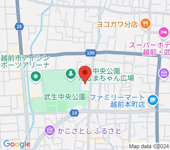 越前市文化センターの地図