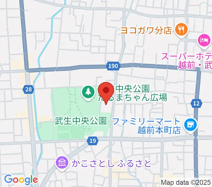 越前市文化センターの地図