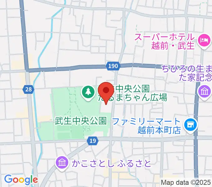 越前市文化センターの地図