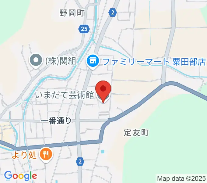 越前市いまだて芸術館の地図