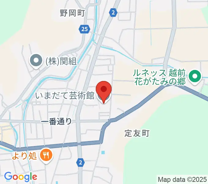 越前市いまだて芸術館の地図