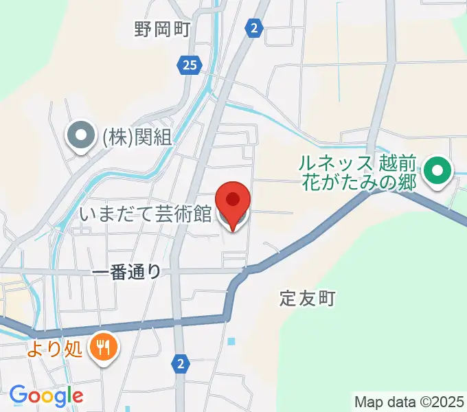 越前市いまだて芸術館の地図