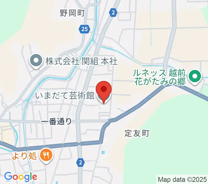 越前市いまだて芸術館の地図