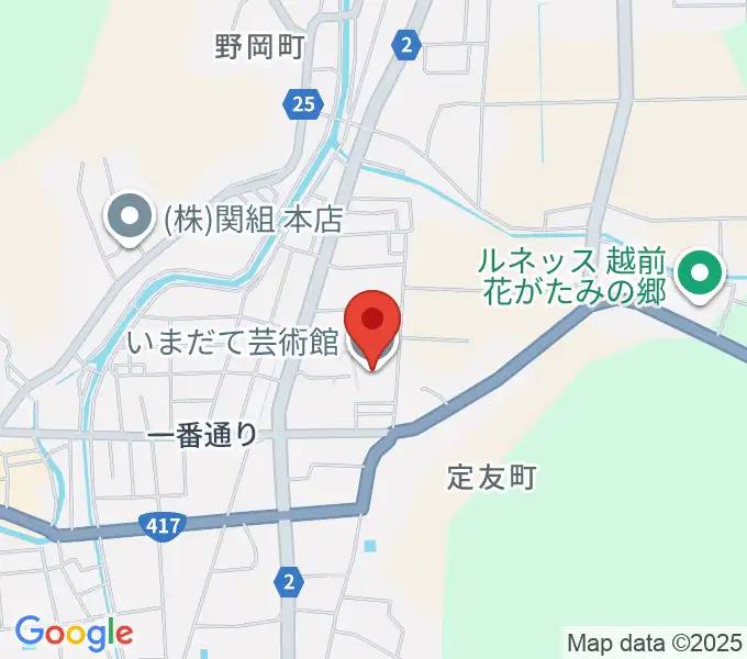 越前市いまだて芸術館の地図
