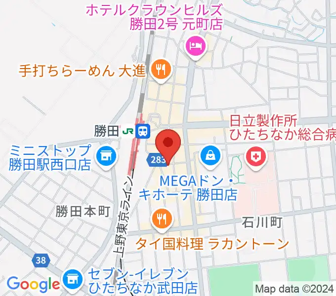 勝田ストーミーマンデーの地図