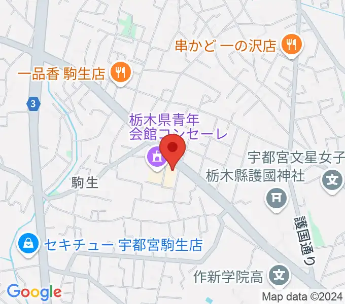 栃木県教育会館の地図