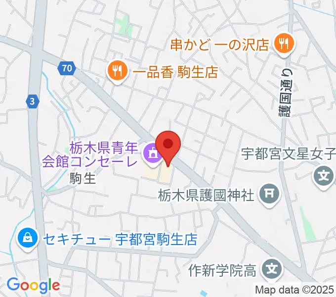 栃木県教育会館の地図