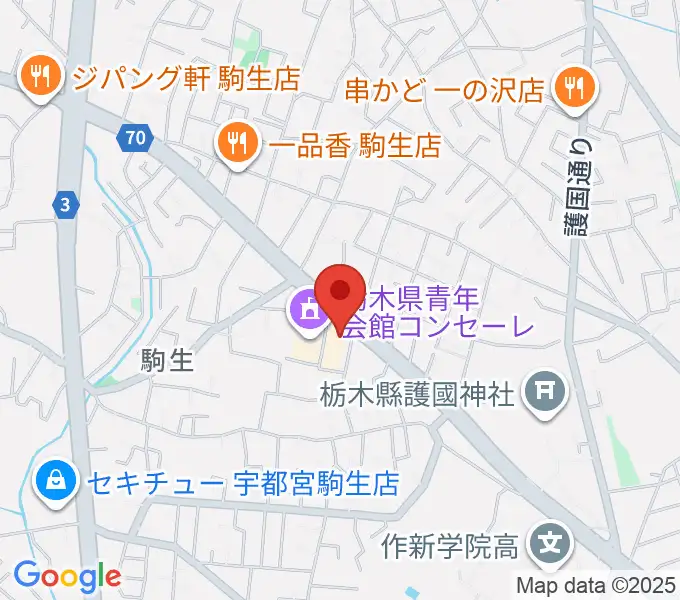 栃木県教育会館の地図