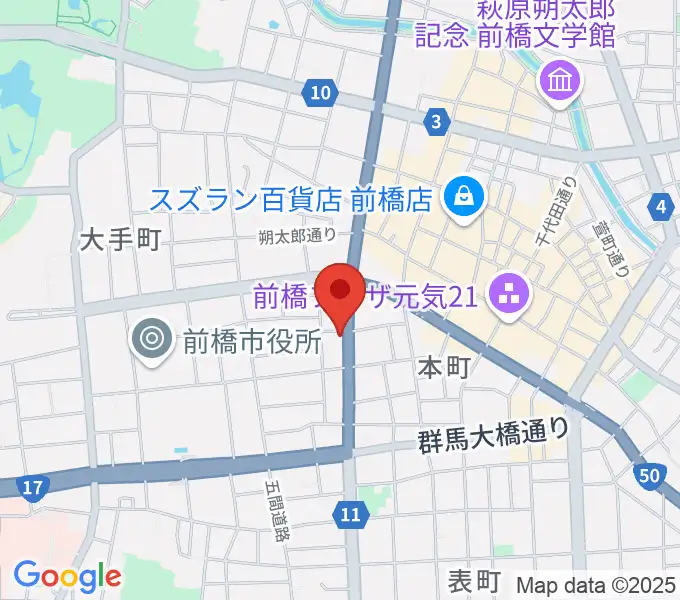 前橋DYVERの地図