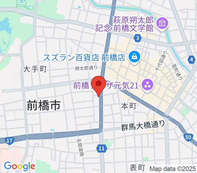 前橋DYVERの地図