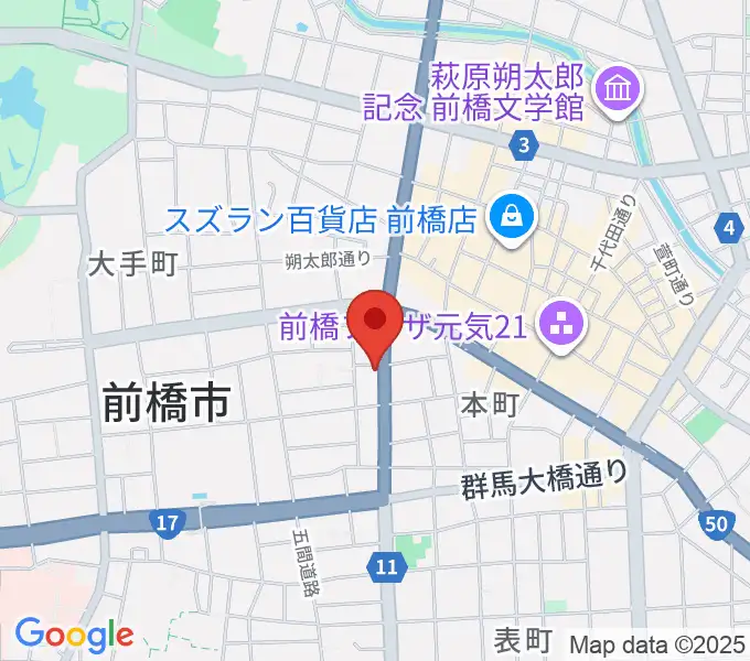 前橋DYVERの地図