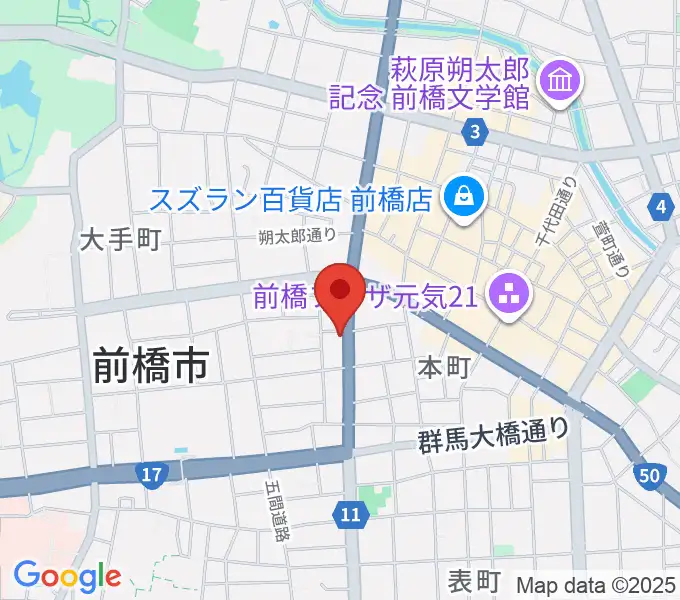前橋DYVERの地図