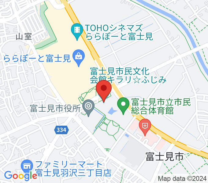 富士見市民文化会館キラリふじみの場所