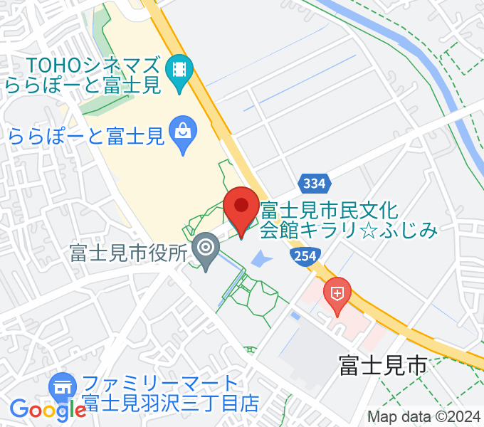 富士見市民文化会館キラリふじみの場所