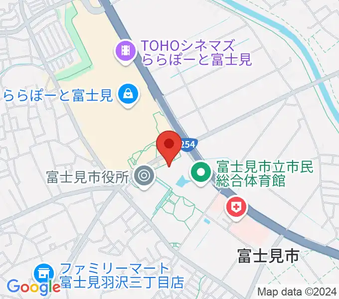 富士見市民文化会館キラリふじみの地図