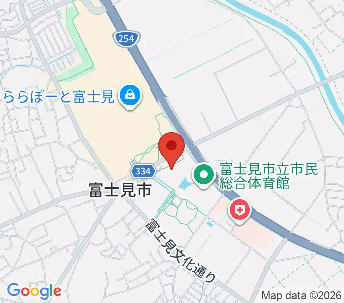 富士見市民文化会館キラリふじみの地図