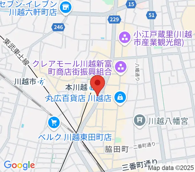 川越ステップヘブンの地図