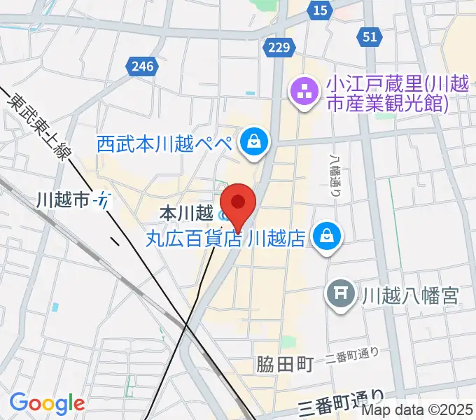 川越ステップヘブンの地図