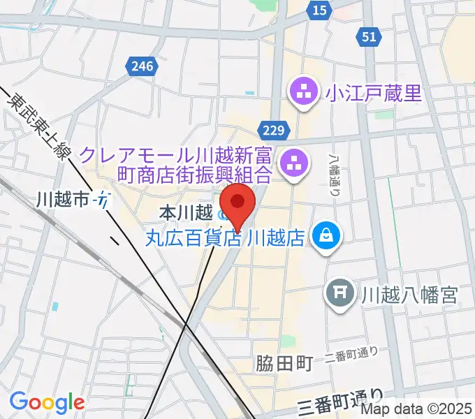 川越ステップヘブンの地図