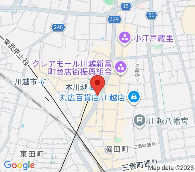 川越ステップヘブンの地図