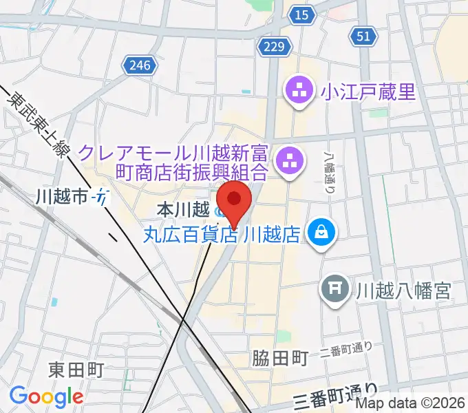 川越ステップヘブンの地図
