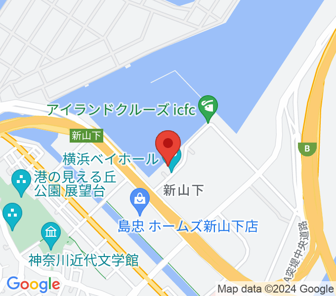 横浜ベイホールの場所