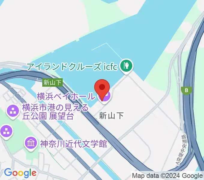 横浜ベイホールの地図