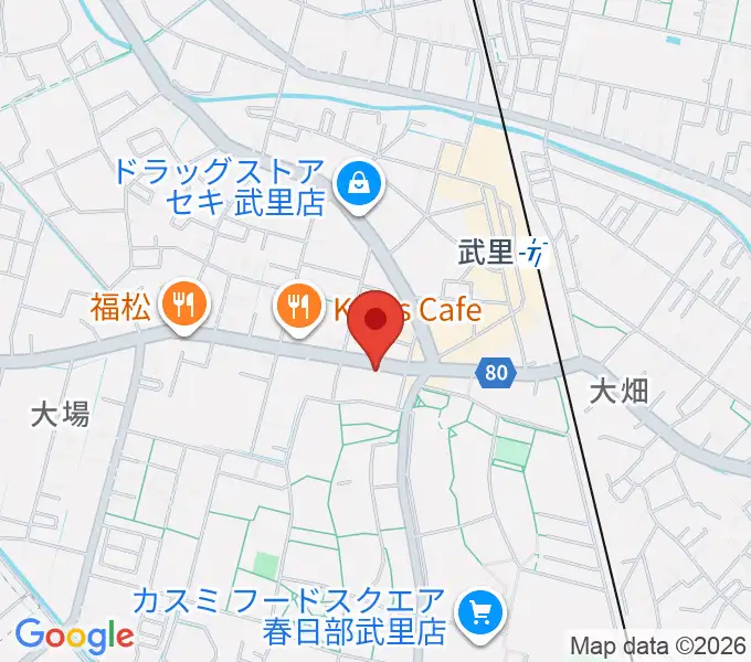 小宅楽器の地図