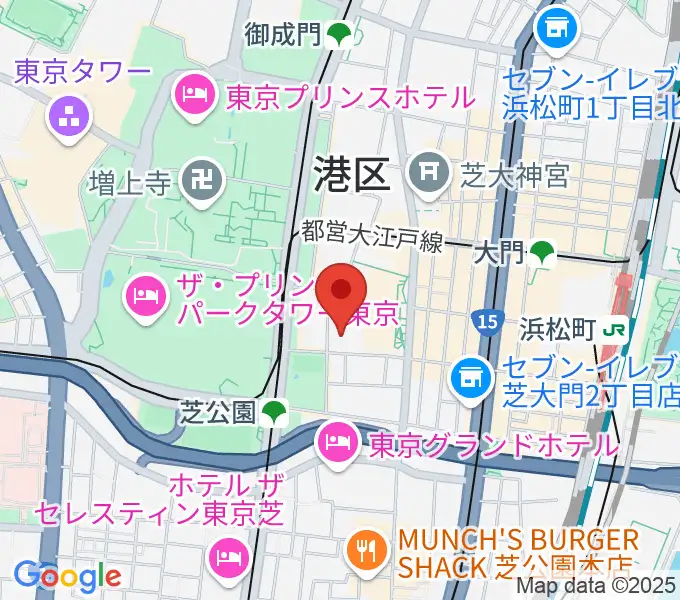メルパルク東京 メルパルクホールの地図