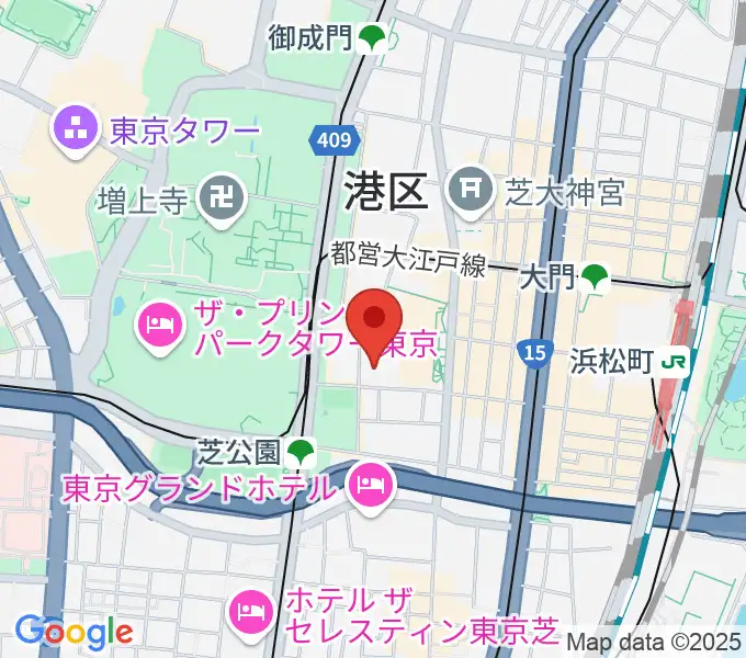 メルパルク東京 メルパルクホールの地図