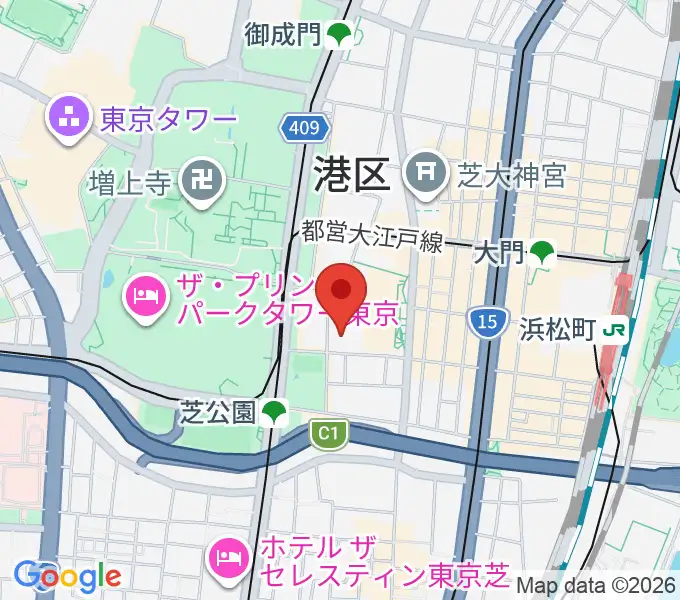 メルパルク東京 メルパルクホールの地図