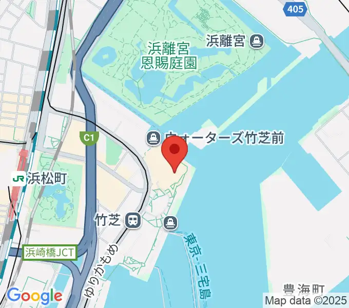 ニューピアホールの地図