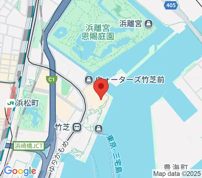 ニューピアホールの地図