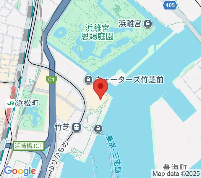ニューピアホールの地図