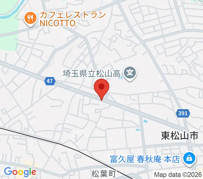 杉田楽器店の地図