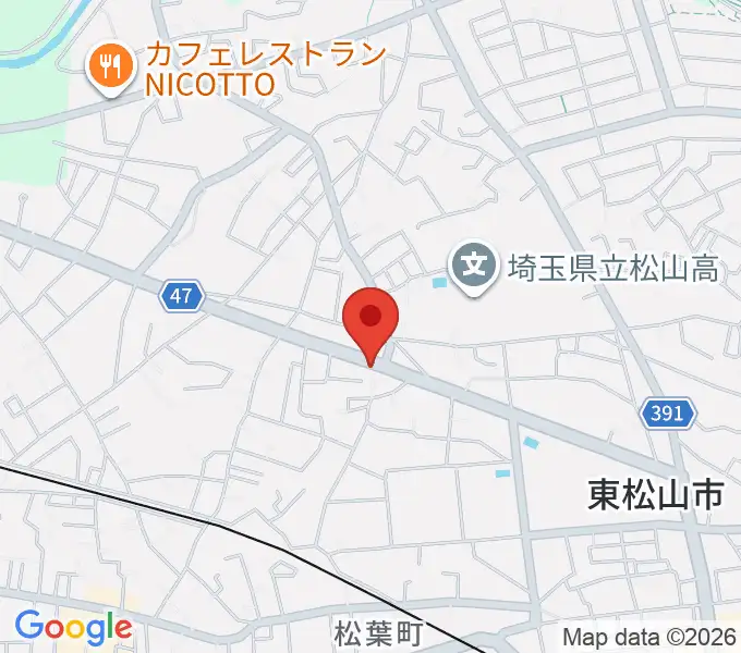 杉田楽器店の地図