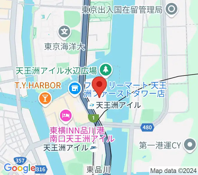 天王洲 銀河劇場の地図