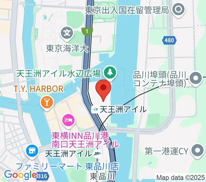 天王洲 銀河劇場の地図