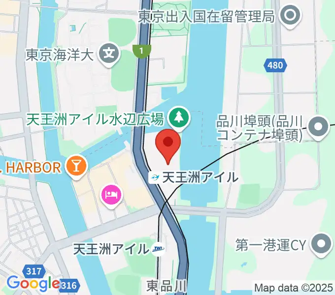 天王洲 銀河劇場の地図