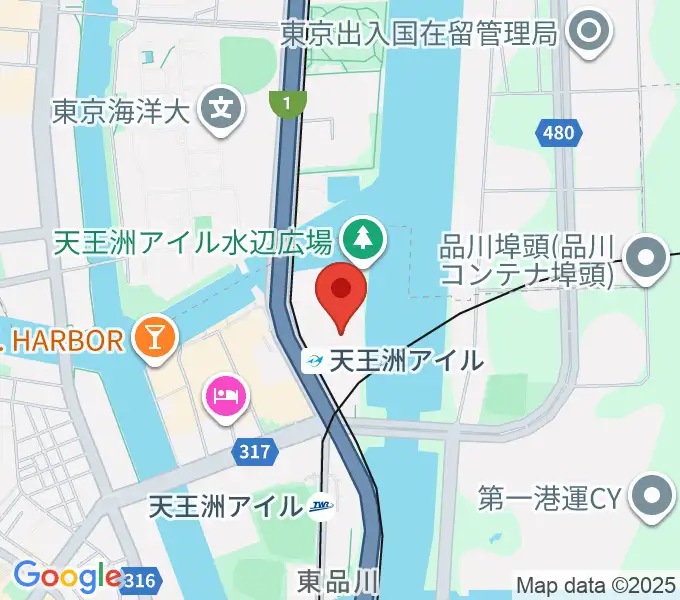 天王洲 銀河劇場の地図
