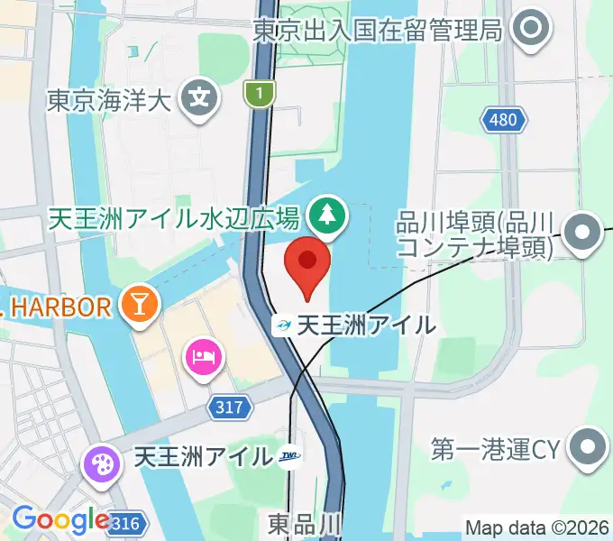 天王洲 銀河劇場の地図